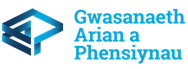 Gwasanaeth Arian a Phensiynau logo