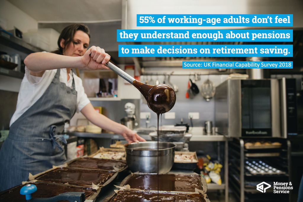 55% of working-age adults do not feel that they understand enough about pensions to make decisions about saving for retirement. 