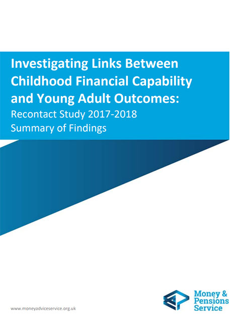 Image of report on investigation of link between childhood financial capability and young adult outcomes