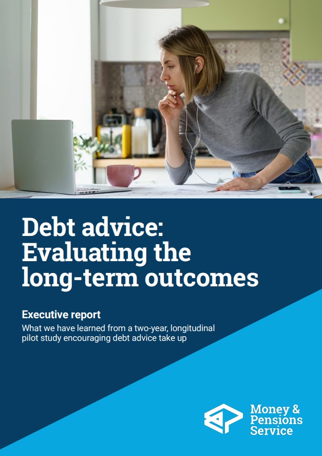 Cover of the Evaluating the long-term outcomes of debt advice report